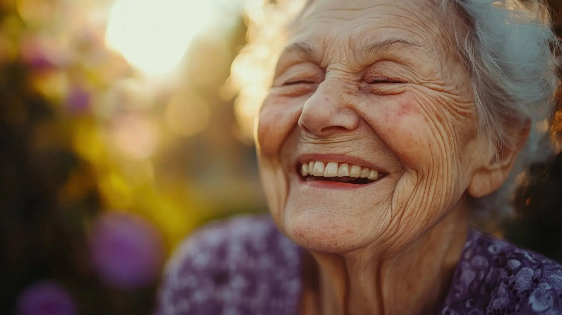 Un sourire dans la lumière dorée - l'horizon vers lequel nous travaillons, chaque jour.